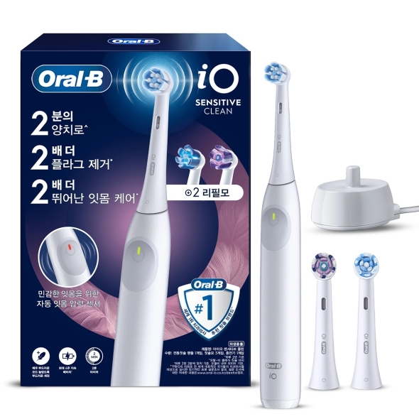 오랄비 전동칫솔 iO 센서티브 클린 (본품/칫솔모 리필)