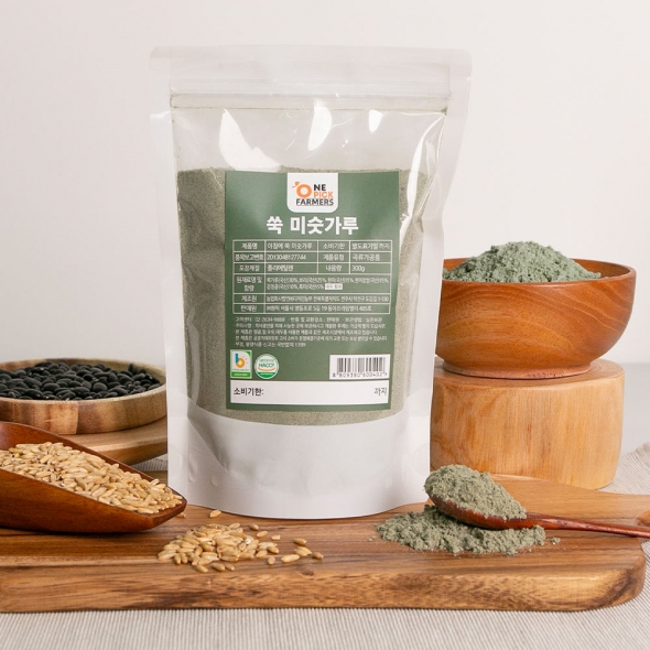 [신한카드 할인]진한 쑥 미숫가루 300g 국산 선식 쑥향 곡물 쉐이크
