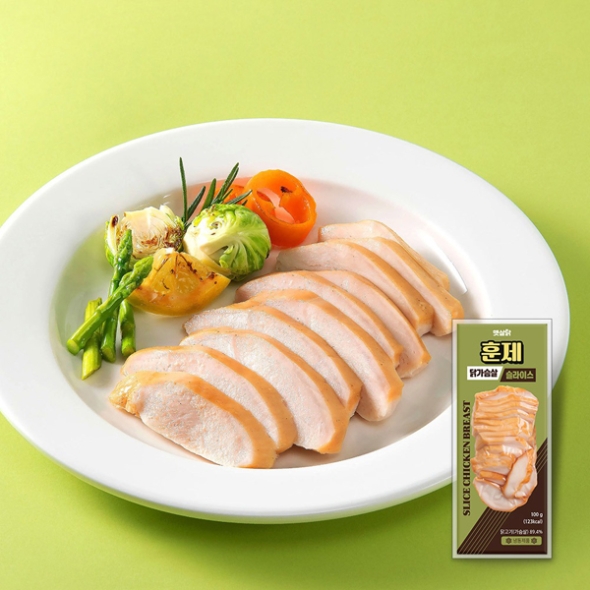 [햇살푸드] 훈제 닭가슴살 슬라이스 100gx21팩