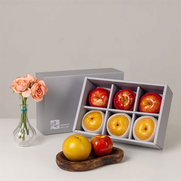 [특별할인] [흙이음] [6과수] 사과 3과 + 배3과 선물세트