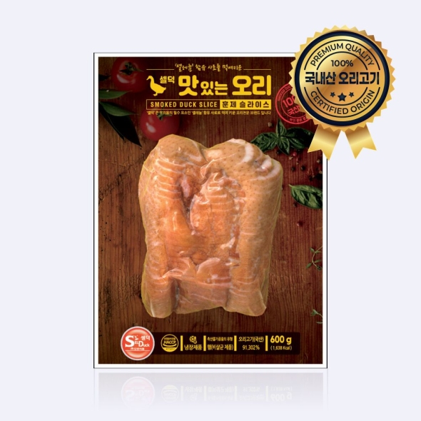[셀덕] 국내산 오리 훈제 슬라이스 600g