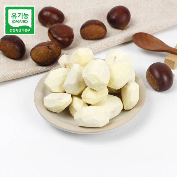 부여농부의 유기농 깐밤 300g (개당 2g 이상) 유기농밤 산밤 약밤 부여알밤 부여밤