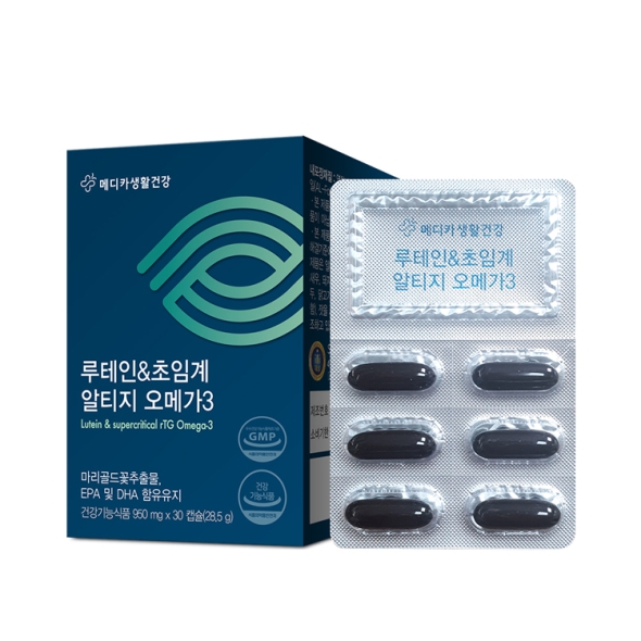 메디카코리아 루테인 초임계 알티지 RTG 오메가3 EPA DHA 30캡슐