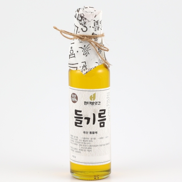 [문경현대방앗간]국산 햇 들깨 저온압착 들기름 350ml/180ml