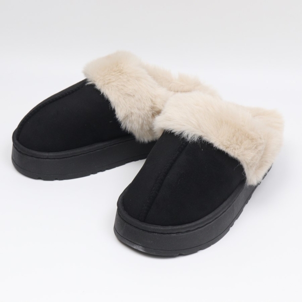 [개성시대] 여성 3.5cm 베이직 털슬리퍼 220g 데일리