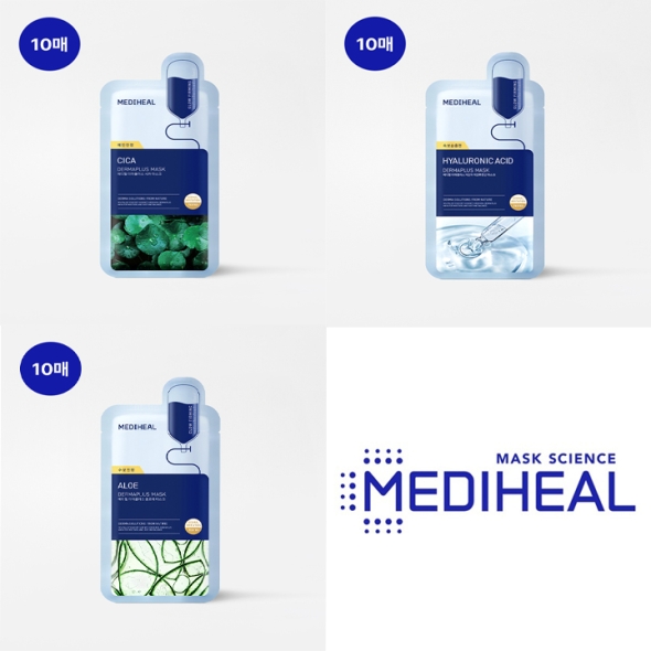 메디힐 더마플러스 마스크 * 10팩 [알로에/저분자 히알루론산] 택1
