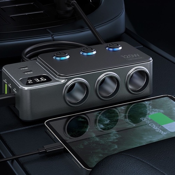 [엑스트라] MX490 120W 스위치 고속 8in1 멀티 차량용 충전기