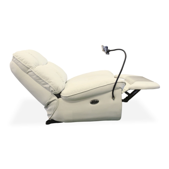 오르비아 전동 리클라이너 1인 소파 각도조절 발받침 아이보리