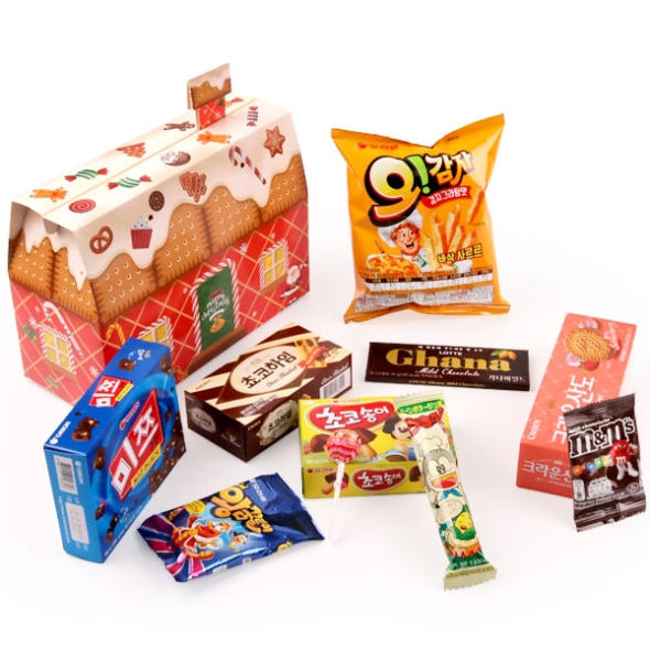 [주말특가] [간식대장] 크리스마스 과자집(레드) 11종 (s0012)