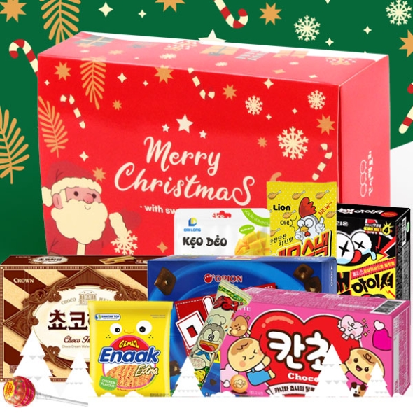 [간식대장] 크리스마스 레드(사각) 9종 (s0003)