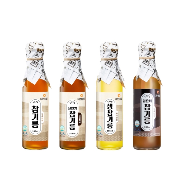 55년전통 대현상회 저온압착 참기름 들기름 생들기름 180ml 모음 / HACCP 인증 백년가게 