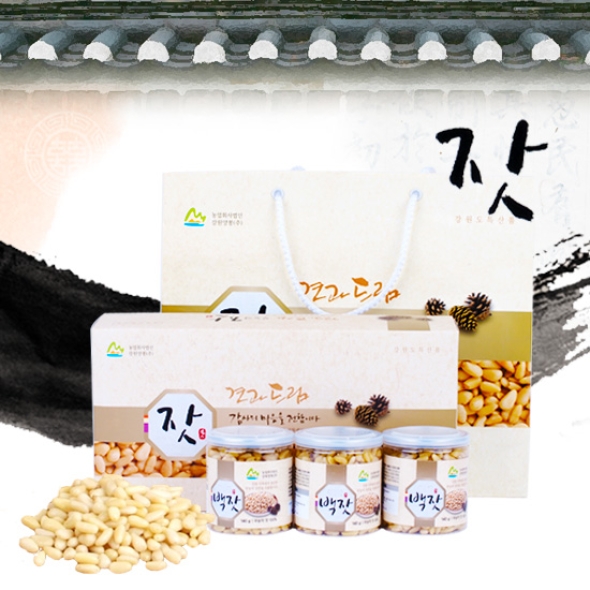 [견과드림] 강원도 백잣세트2호(140gx3캔)
