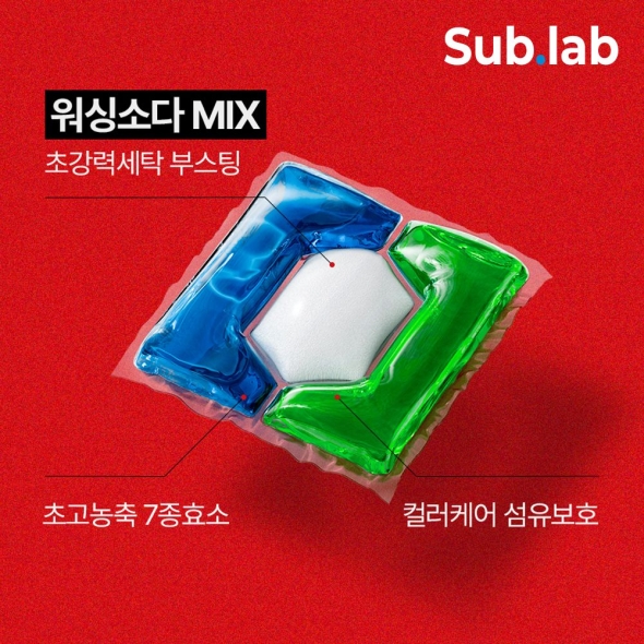 서브랩 워싱소다 부스터 캡슐세제 30개입
