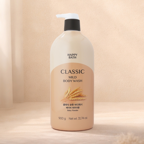 해피바스  클래식 순한 바디워시 900g 베이비파우더향