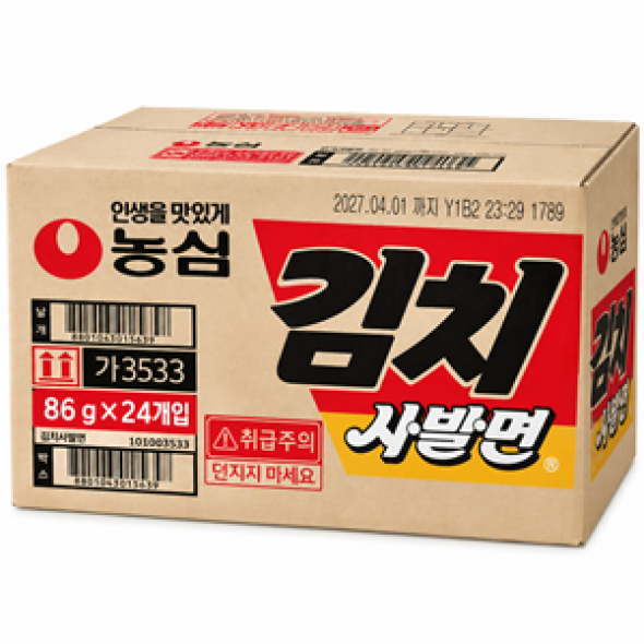 농심 김치사발면 86g 24개입 1박스