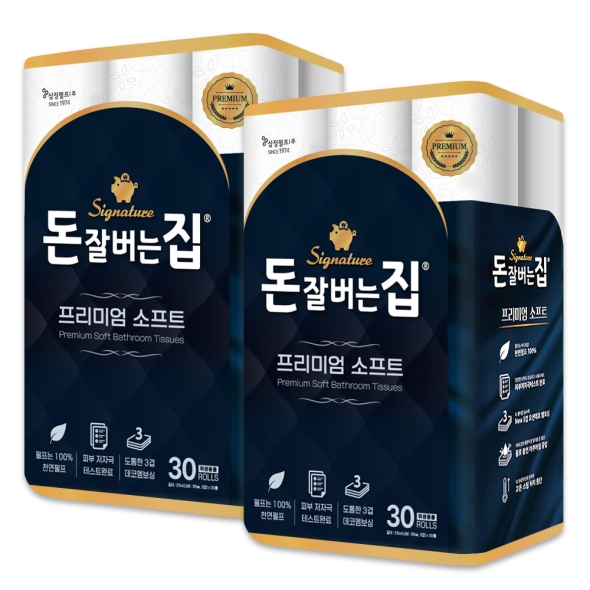 삼정펄프 돈잘버는집 화장지 3겹 30M 화장지30롤