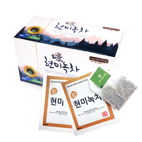 [화개농협] 화개장터 현미녹차 2박스/3박스/5박스 (박스당25티)