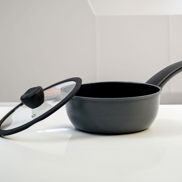 [알루아트] IH 매트블랙 편수냄비20cm