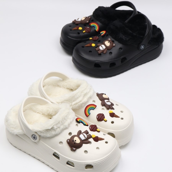[개성시대] 여성 4cm 베이직 털슬리퍼 250g 데일리