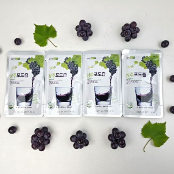 100% 포도 물한방울 넣지 않은 상주포도즙 110ml 50포 NFC주스 저온착즙