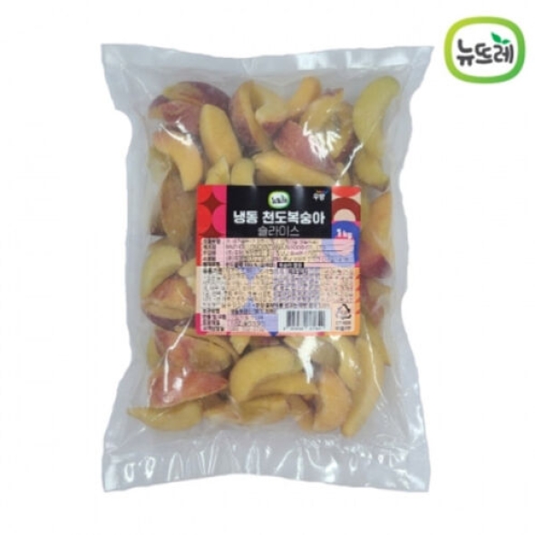 [뉴뜨레] 새콤달콤 천도복숭아 슬라이스 1kg×2ea [냉동]