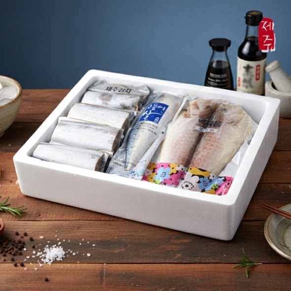 [제주특선] 은갈치/백옥돔/고등어살 모듬세트 10호(은갈치 왕대 2마리+백옥돔 중 3마리+고등어살 대 5팩)