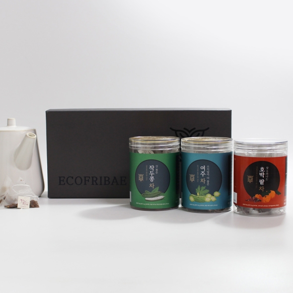 에코프리베 프리미엄차 3종선물세트 60ea (작두콩/여주/호박팥) 저온 다회 덖음차 국내특허포함 