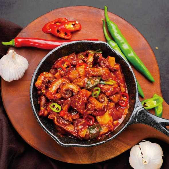 [보름데이!]  [골목식당 출연] 포방터 쭈꾸미 볶음 캠핑 매콤 냉동 요리대회, 다수방송 노포맛집 500g(2인) x 2팩