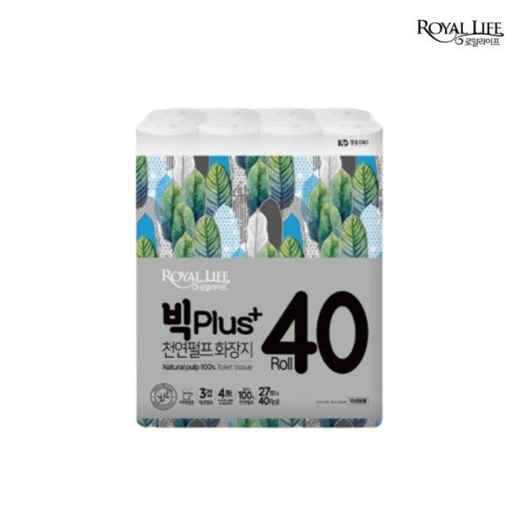 100% 천연펄프_로얄라이프 빅PLUS 3겹 27M X 40롤 
