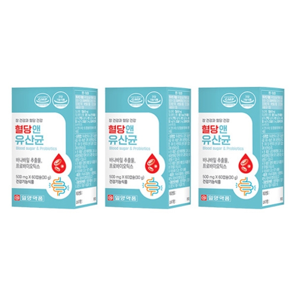 [일양약품] 혈당앤 유산균 500mg x 60정