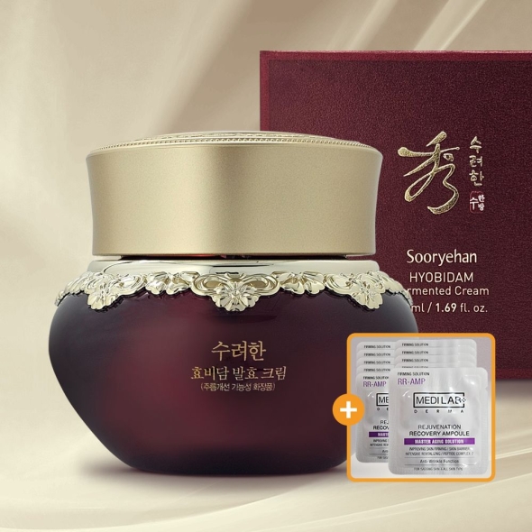 수려한 효비담 발효크림 50ml 아데노신 재생 피부속건조 50대 영양크림