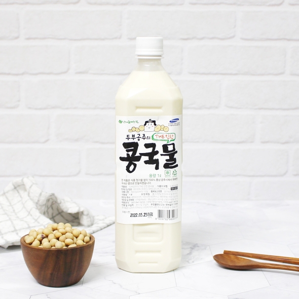 공주농부의 수제 더진한 콩물 1L 국내산 대두 99.5% 콩국물 