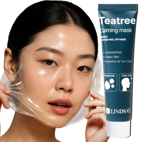 [특별할인] 린제이 티트리 카밍 랩핑 마스크 떼어내는 콜라겐 필오프팩 70ml+팩브러쉬