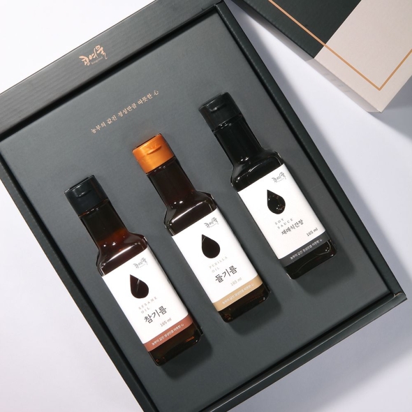 [콩여울] 고창예찬2호 참기름+들기름+재래식간장 165ml