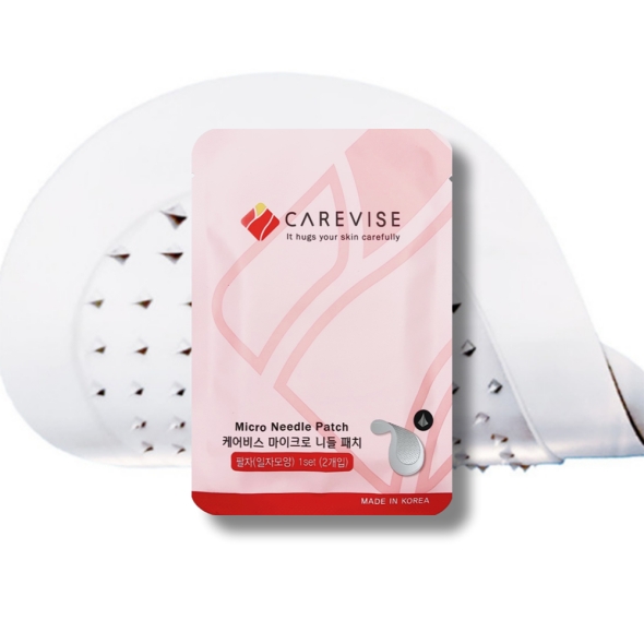 [신한카드 할인] 케어비스 마이크로 니들패치 일자무늬 여드름 트러블 눈밑 눈가 팔자주름 패치 1세트 (2개입)