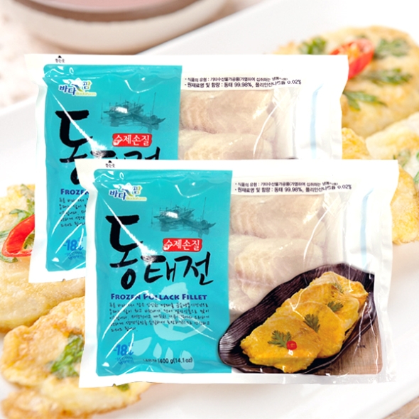 [동방유통] 수제손질 동태전 2팩/3팩/5팩 (팩당400g)/HACCP인증