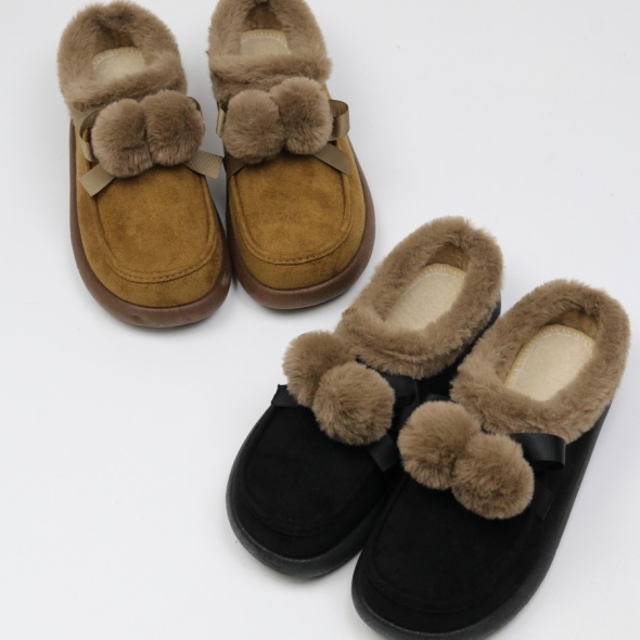 [개성시대] 여성 4cm 스웨이드 털단화 255g 데일리