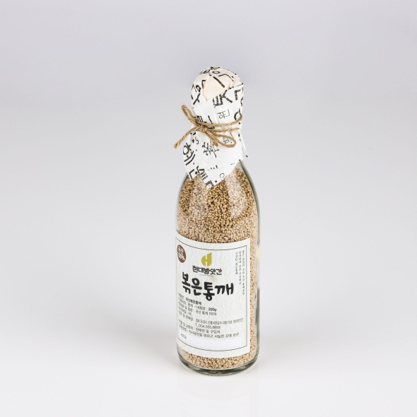   [문경현대방앗간]100% 국산 참기름 볶은참깨 2구선물세트 350ml