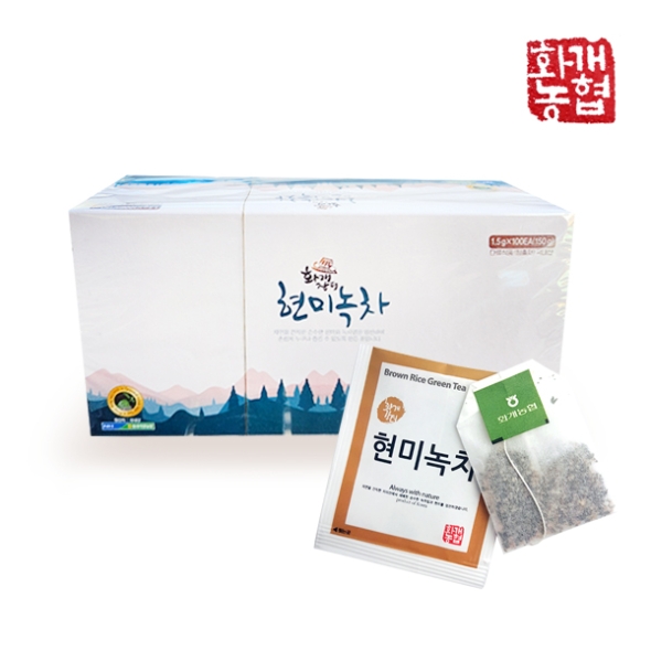 [화개농협] 화개장터 현미녹차 1박스/2박스 (박스당100티/150g)