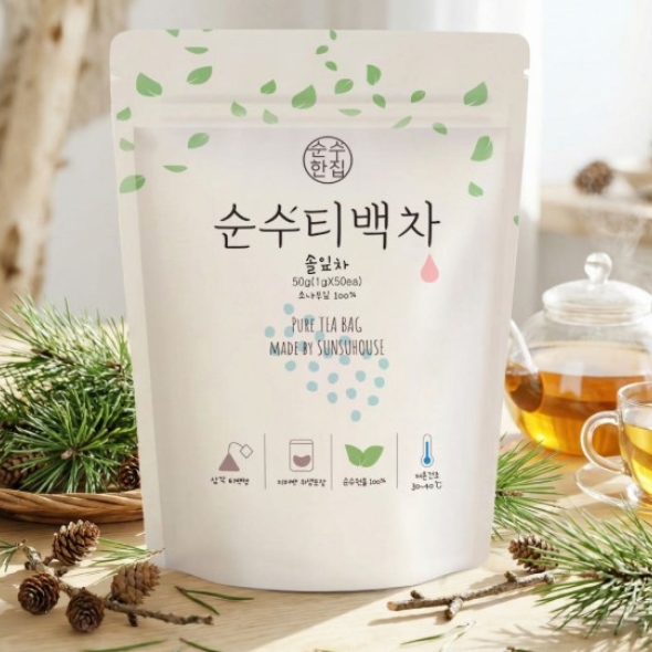 [순수티백]순수한집 솔잎차 티백 1팩 50개입/2팩 100개입