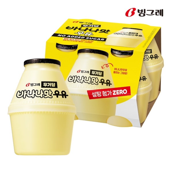 빙그레 단지우유 무가당 바나나맛우유 240ml X 16개
