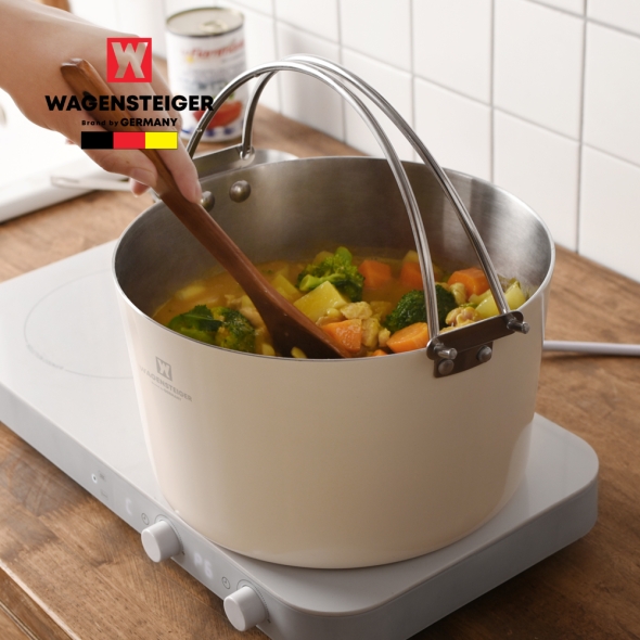 바겐슈타이거 통3중 스텐 스튜팟 24cm_크림