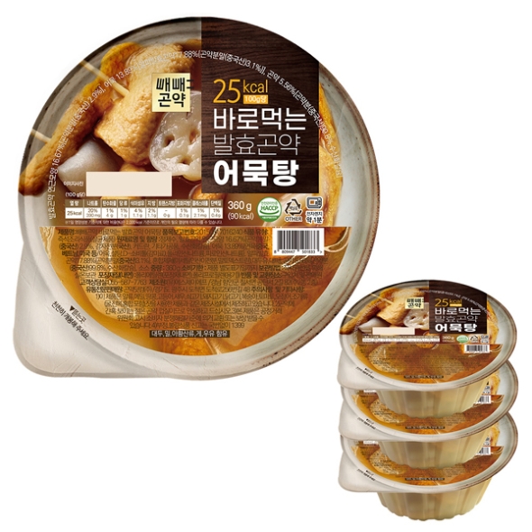 [빼빼곤약] 바로먹는 발효곤약 어묵탕 360gx4ea