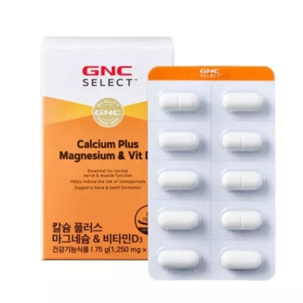 [GNC] 셀렉트 칼슘 플러스 마그네슘 앤 비타민D3 1통(60정)X2개
