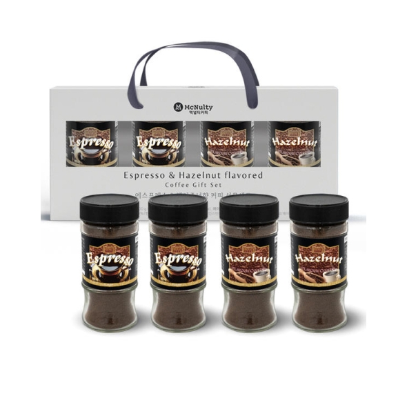 맥널티 에스프레소&헤이즐넛 커피 2종세트(총4병 - 선물용 끈손잡이 있음)