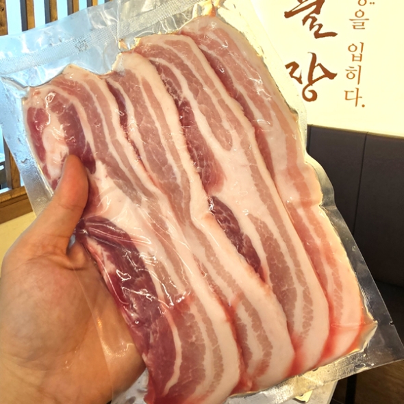 [짚불장] 듀록흑돼지 삼겹살 500g(3인분)