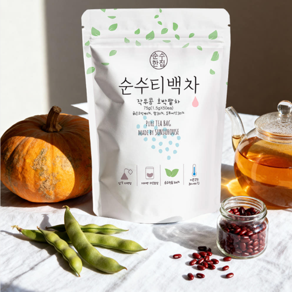 [순수티백]순수한집 작두콩 호박팥차 티백 1팩 50개입