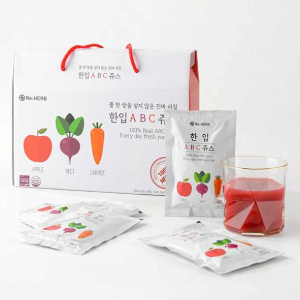 [한입] 100% 물 한방울 넣지않은 ABC 주스 100mlx30포[1박스-3박스]