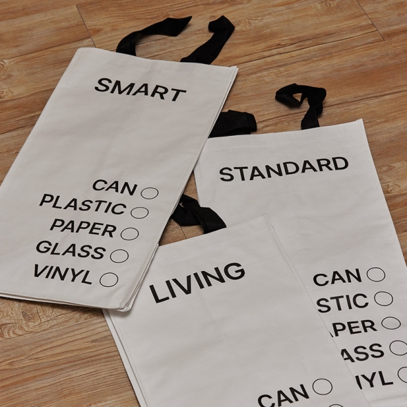 [키친플래그] 3단  타포린  분리수거함