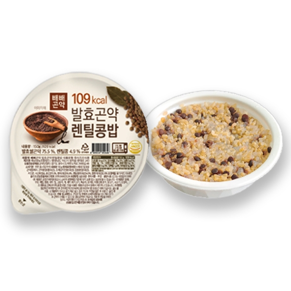 [빼빼곤약] 발효곤약 렌틸콩밥 150gx10팩